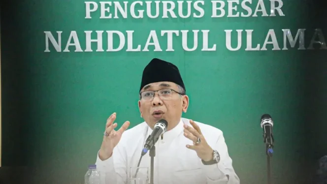 
 Ketua Umum PBNU KH Yahya Cholil Staquf. (Liputan6.com/Muhammad Radityo Priyasmoro)